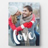 Brush Typografy Liebe Fotoplatte (Vorderseite)