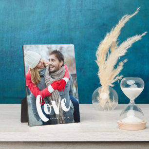 Brush Typografy Liebe Fotoplatte