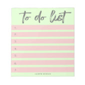 Brush Typografy Pastels | To do List Notepad Notizblock (Vorderseite)