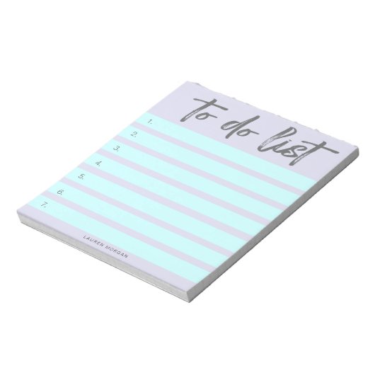 Brush Typografy Pastels | To do List Notepad Notizblock (Rotiert)