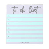 Brush Typografy Pastels | To do List Notepad Notizblock (Vorderseite)