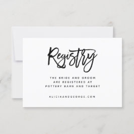 Brush Typografy Registry Card Einladung