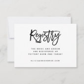 Brush Typografy Registry Card Einladung (Vorderseite)