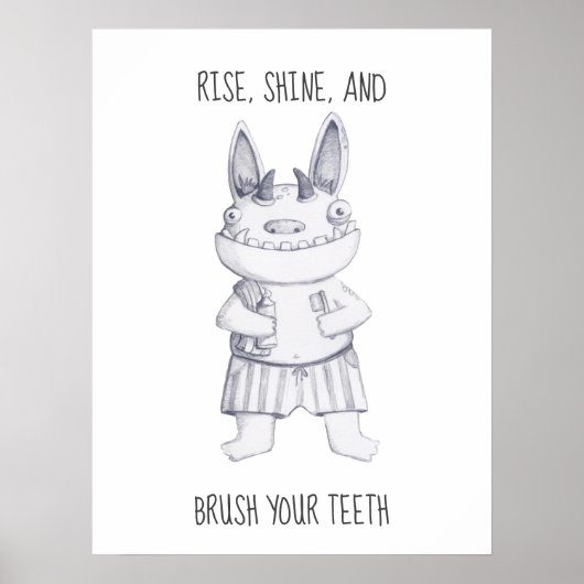 Brush Your Tees / Funny Personalisiert Poster (Vorne)