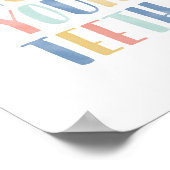 Brush Your Teeth Colorful Kids Bathroom Poster (Ecke)