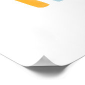 Brush Your Teeth Colorful Kids Bathroom Poster (Ecke)