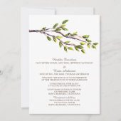 Brushed Branches Wedding Invite Einladung (Vorderseite)