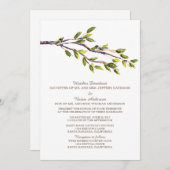 Brushed Branches Wedding Invite Einladung (Vorne/Hinten)