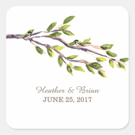 Brushed Branches Wedding Stickers