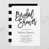 Brushed Bridal Dusche Einladungen (Vorne/Hinten)