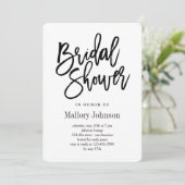 Brushed Bridal Dusche Einladungen (Stehend Vorderseite)