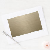 Brushed Bronze Rechteckiger Aufkleber (Umschlag)