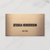 Brushed Champagne Bronze Luxury Business Card Visitenkarte (Vorderseite)