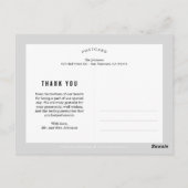 Brushed Charm Wedding Danke Karte Postkarte (Rückseite)