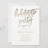 Brushed Glimmer Junggeselinnen-Abschied Einladung (Vorderseite)