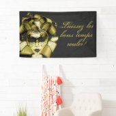 Brushed Gold Mardi Gras Masquerade Banner (Insitu)