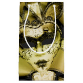 Brushed Gold Mardi Gras Masquerade Kleine Geschenktüte (Vorderseite)