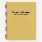 Brushed Gold Retro Bold Serif Desk Name Plate Notizblock (Vorderseite)