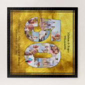 Brushed Gold Wedding Anniversary 50 Puzzle (Horizontal)