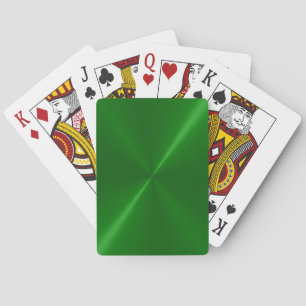 Brushed Green Metal Playing Cards Spielkarten