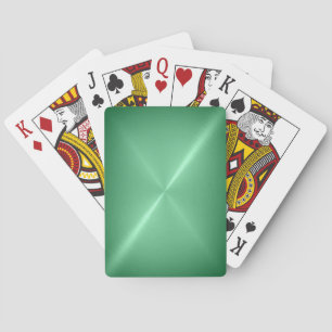 Brushed Green Metal Playing Cards Spielkarten
