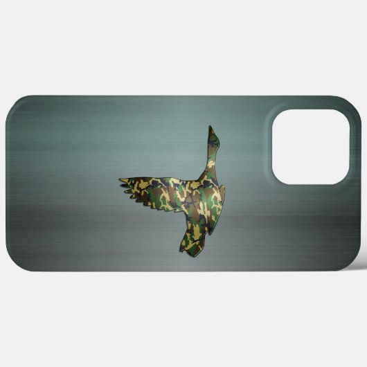 Brushed Gun Metal - Camouflage Mallard Duck in Fli Case-Mate iPhone Hülle (Rückseite (Horizontal))