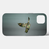 Brushed Gun Metal Camouflage Mallard Duck in Fligh Case-Mate iPhone Hülle (Rückseite (Horizontal))