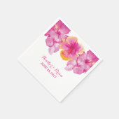 Brushed Hibiskus Floral Paper Napkins Serviette (Ecke)