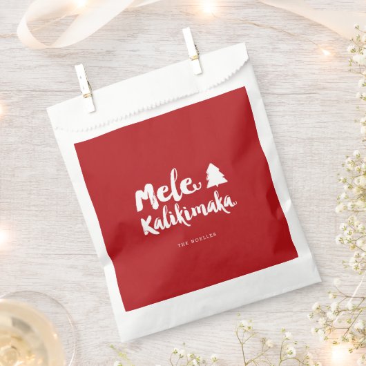 Brushed Mele Kalikimaka Weihnachtsfeier Geschenktütchen (Ausgeschnitten)