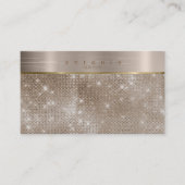 Brushed Metal Band auf Glitzer Bronze ID802 Visitenkarte (Vorderseite)