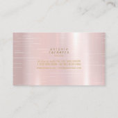 Brushed Metal Band auf Glitzer Rose Gold ID802 Visitenkarte (Rückseite)