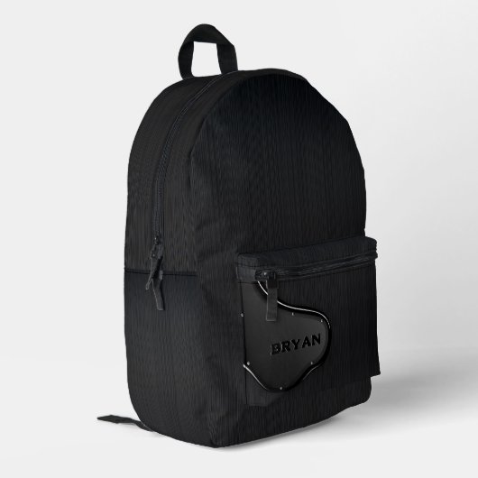 Brushed Metal Bedruckter Rucksack (Rückseitige Ecke links)