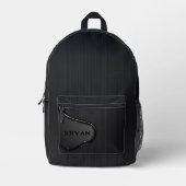 Brushed Metal Bedruckter Rucksack (Vorderseite)