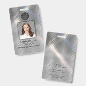Brushed Metal Business Ausweis (Vorder- & Rückseite)