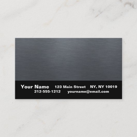 Brushed Metal Business Cards (machen Sie sich selb Visitenkarte (Vorderseite)