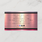 Brushed Metal Gold Banding  Business Card Visitenkarte (Rückseite)