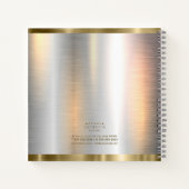Brushed Metal Gold Banding ID801 Notizblock (Rückseite)
