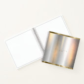 Brushed Metal Gold Banding ID801 Notizblock (Innenseite)