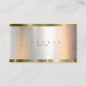 Brushed Metal Gold Banding ID801 Visitenkarte (Vorderseite)