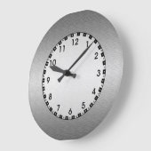 Brushed Metal Große Wanduhr (Winkel)