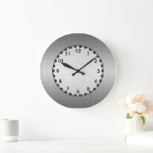 Brushed Metal Große Wanduhr (Zuhause)
