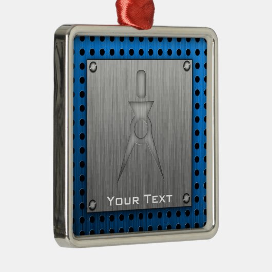 Brushed Metal-Look Architect Silbernes Ornament (Rechts)