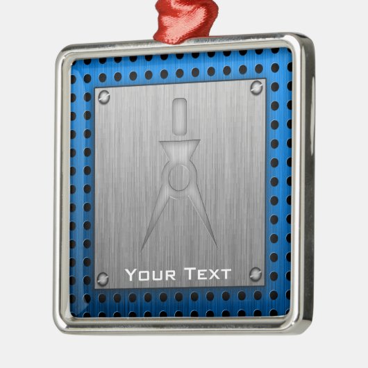 Brushed Metal-Look Architect Silbernes Ornament (Links)