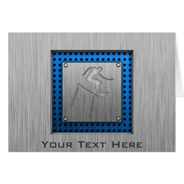 Brushed Metal-Look Hurdler (Vorderseite (Horizontal))