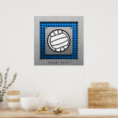 Brushed Metal look Volleyball Poster (Küche)