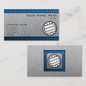 Brushed Metal look Volleyball Visitenkarte (Vorne/Hinten)