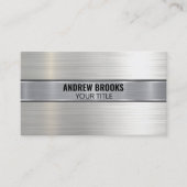 Brushed Metal | QR Business Visitenkarte (Vorderseite)
