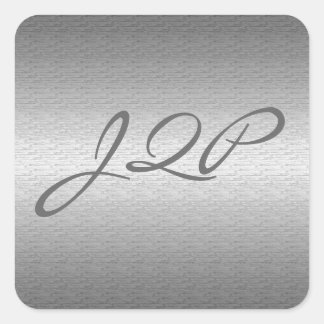 Brushed Metal Quadratischer Aufkleber