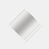 Brushed Metal Silver Shine Paper Napkin Serviette (Ecke)