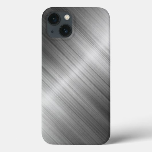 Brushed Metal Textur Case-Mate iPhone Hülle (Rückseite)